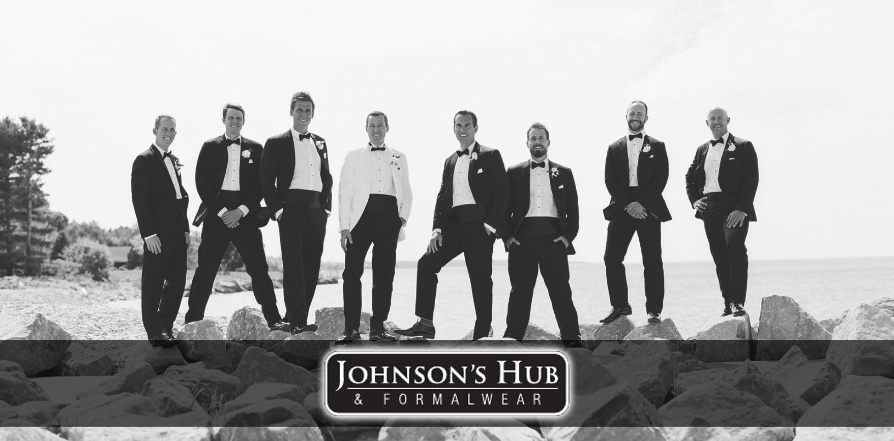 Formalwear and tuxedo styles available through Johnson's Hub rentals